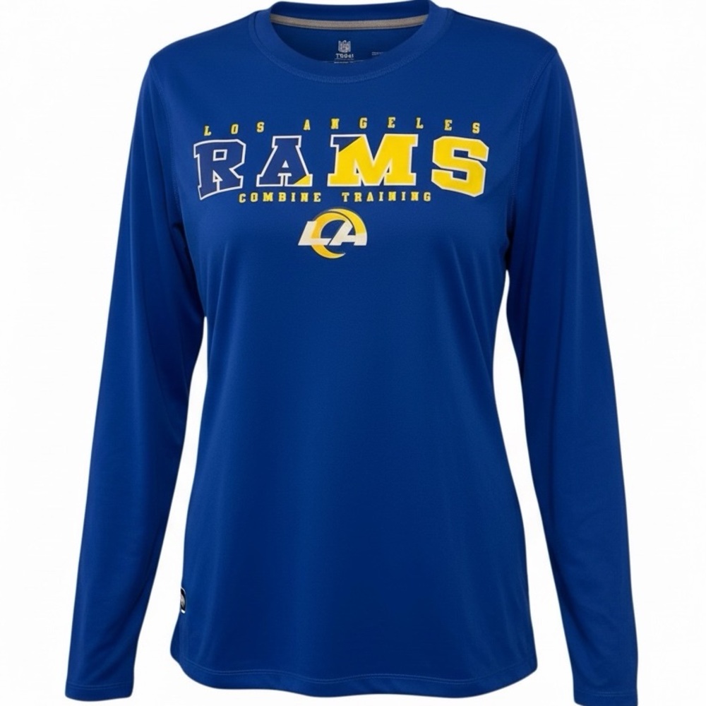 NFL Team Apparel Los Angeles Rams Combine Training Long Sleeve Shirt - Small